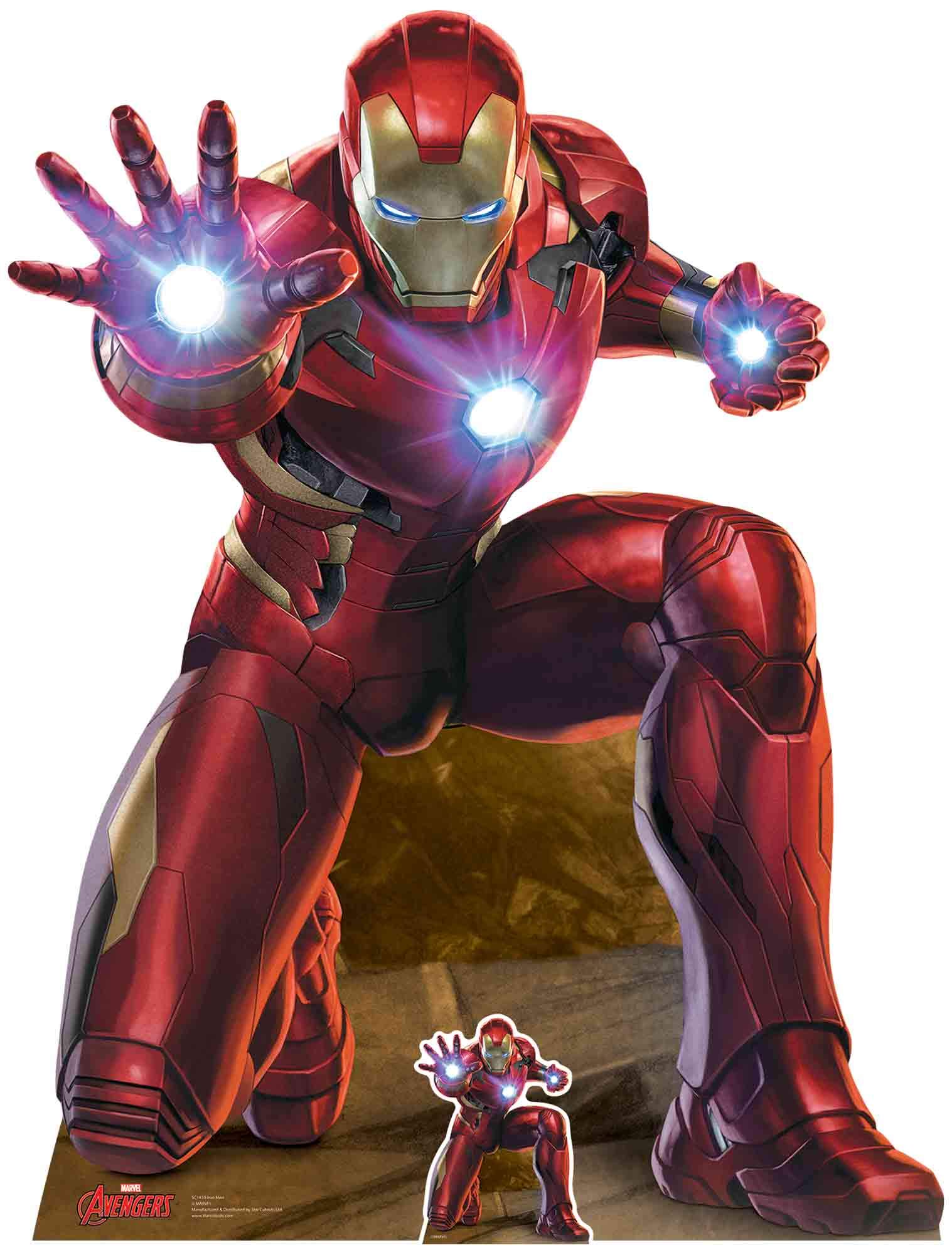 STAR CUTOUTS Ltd SC1410 Avengers Legends Repulsor Beam Blast I am Iron Man Figura de cartón recortada perfecta para fans de Marvel, exposiciones, coleccionistas, fiestas y eventos, altura 133 cm