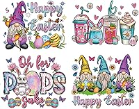 Vista 12 de Calcomanías de Vinilo de Transferencia Navideñas para Planchar, Pegatinas de Transferencia de Calor de Navidad con Patrones de Papá Noel, Renos