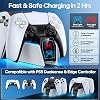 Tokluck PS5 Controller Charging Station RGB PS5 Accessories Charging Stations for PS5 Controller & Edge Controller PS5 Charging Station Fast Charging for Playstation 5 Dualsense