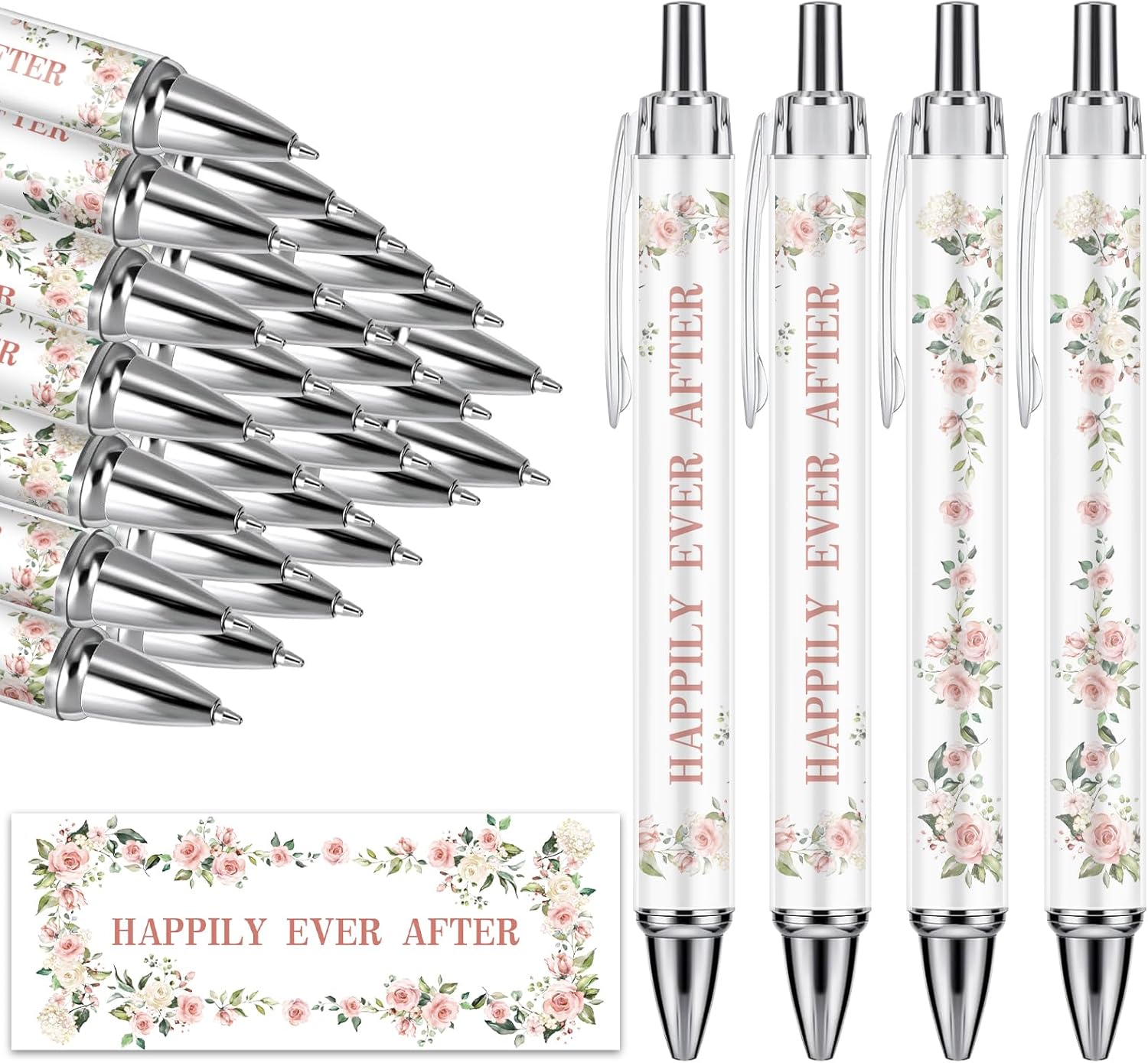 Whaline 24Pcs Bridal Shower Ballpoint Pens Retractable