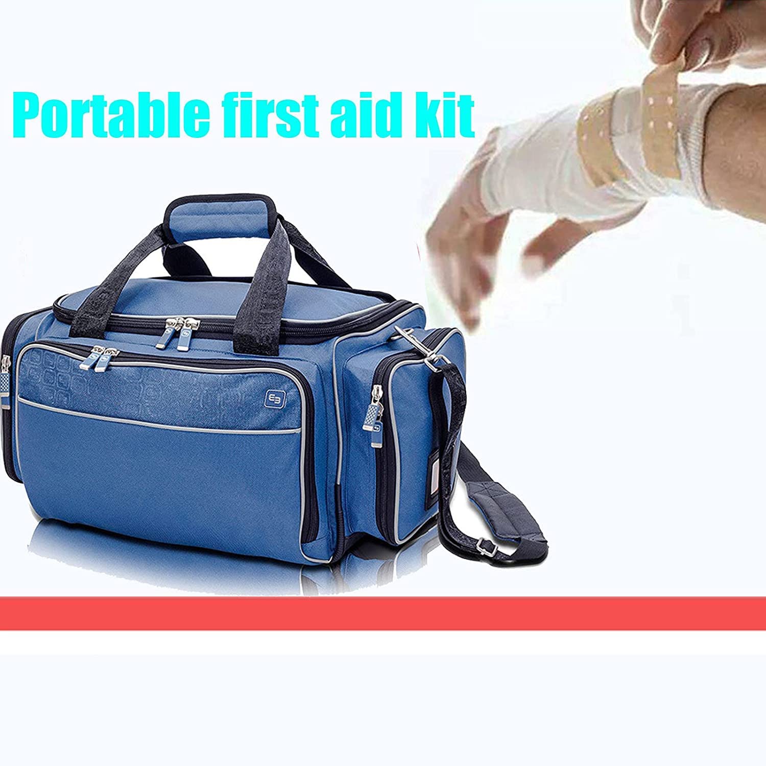 Kit di Pronto Soccorso di Grande capacità, Vuoto, Borsa per Forniture mediche per situazioni di Emergenza e Sopravvivenza, Ideale per Auto, Camion, Campeggio, Escursionismo, Viaggi, Sport