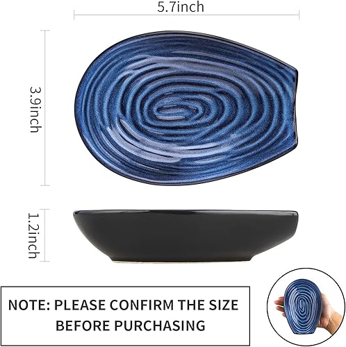 Vista 85 de Soporte para cuchara Hasense para encimera, soporte de cuchara para protección de mostrador, soporte de utensilios de cerámica para cucharón, Verde