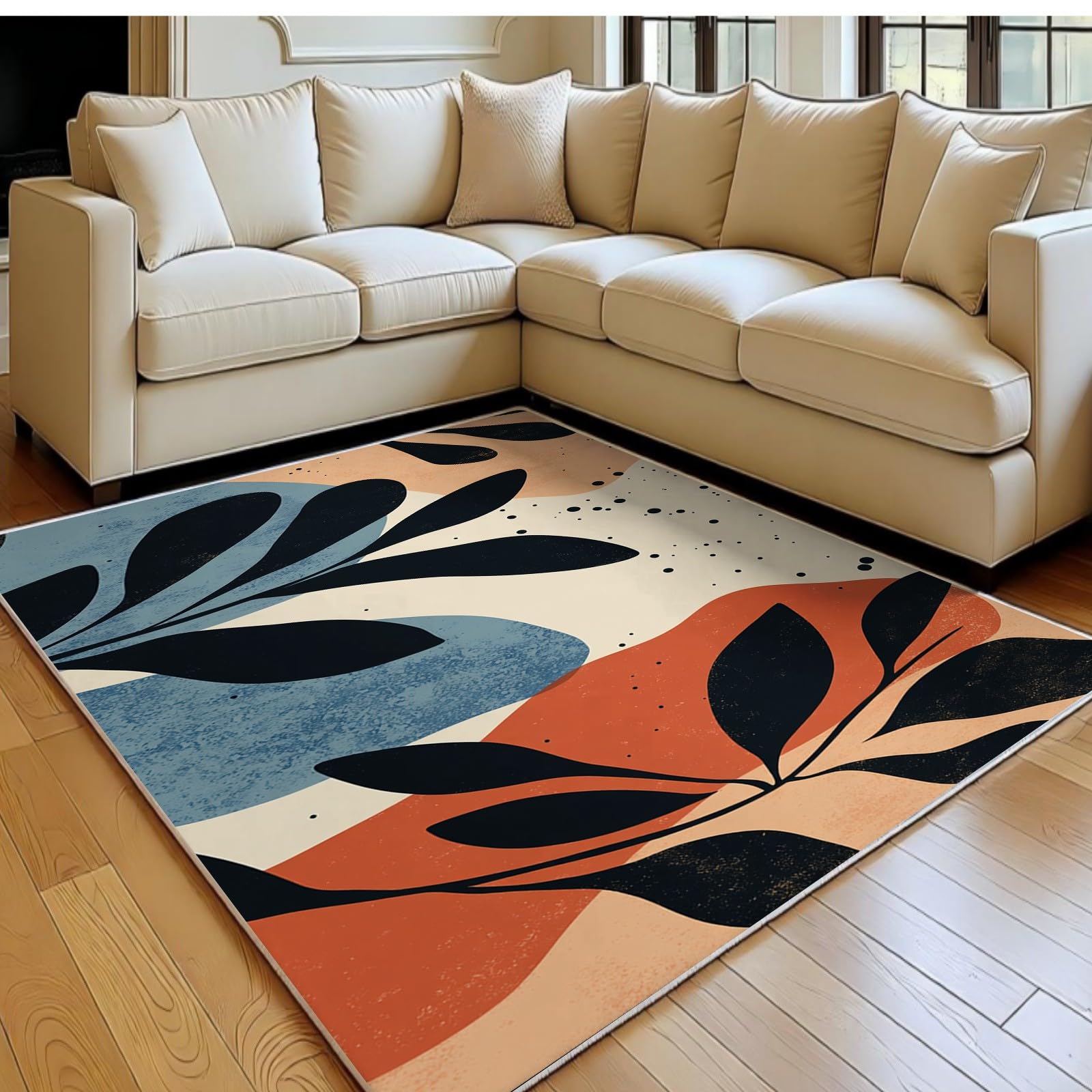 Tapis enfant 180 x 270 cm grand tapis salon à poil court moderne et doux