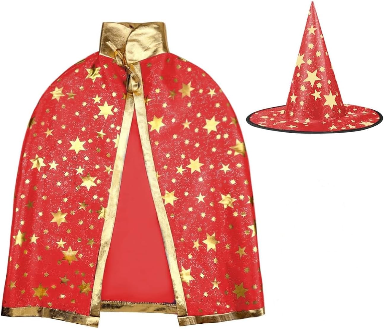 Ankelesz Disfraces de Halloween para niños, capa de bruja con sombrero, accesorios de fiesta de cosplay para niños y niñas