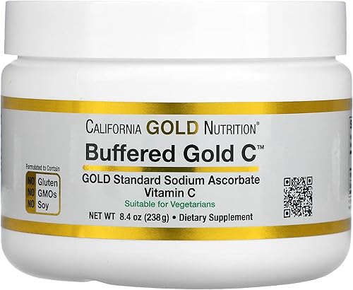 Miniatura 2 de California Gold Nutrition Polvo de vitamina C tamponada, no ácido, oro C, ascorbato de sodio de grado USP, adecuado para veganos y vegetarianos,