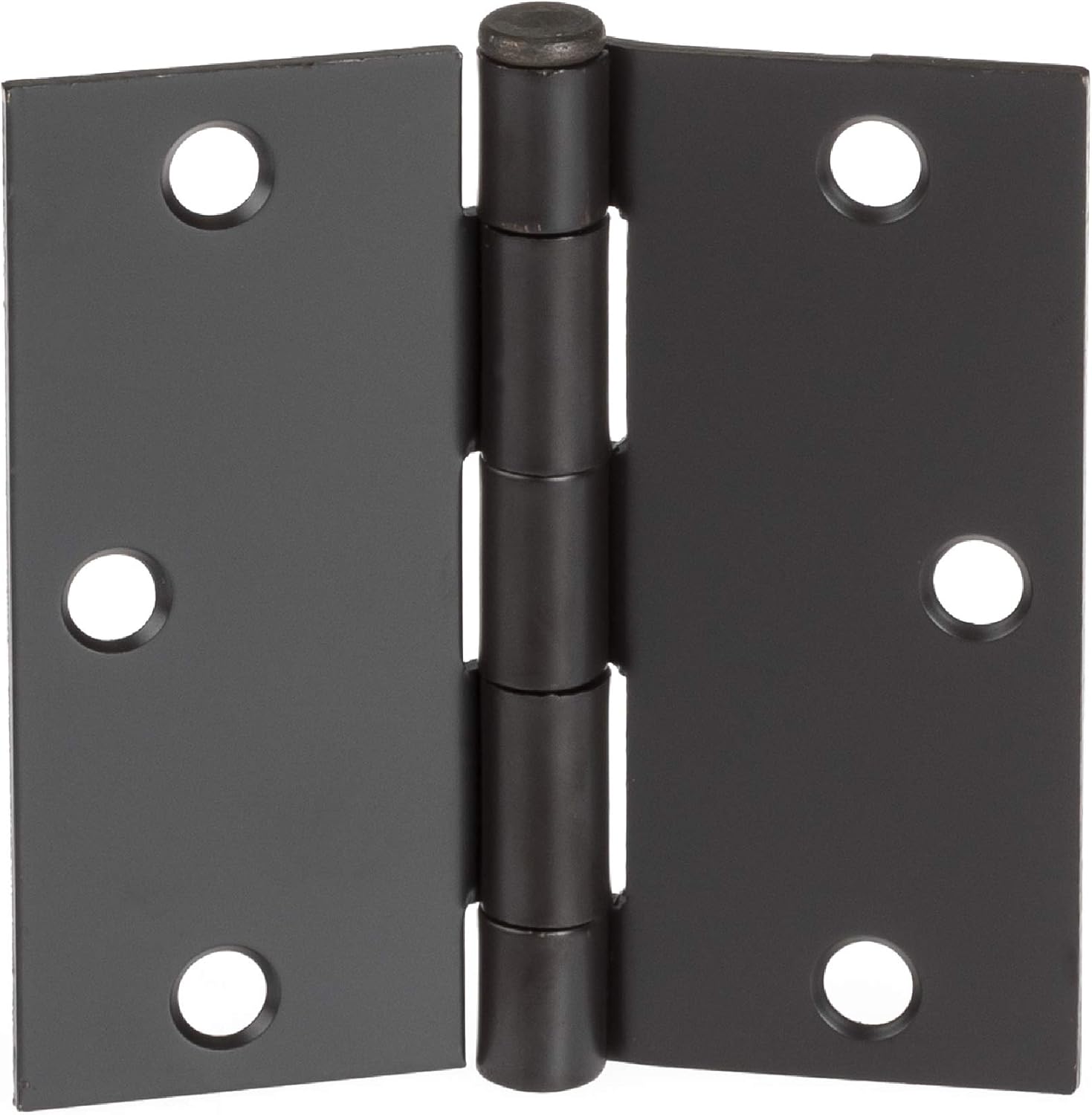 Ilyapa 18 Pack Oil Rubbed Bronze Door Hinges - 3.5 x 3.5 Inch Interior Antique Hinges for Doors, with Square Corners