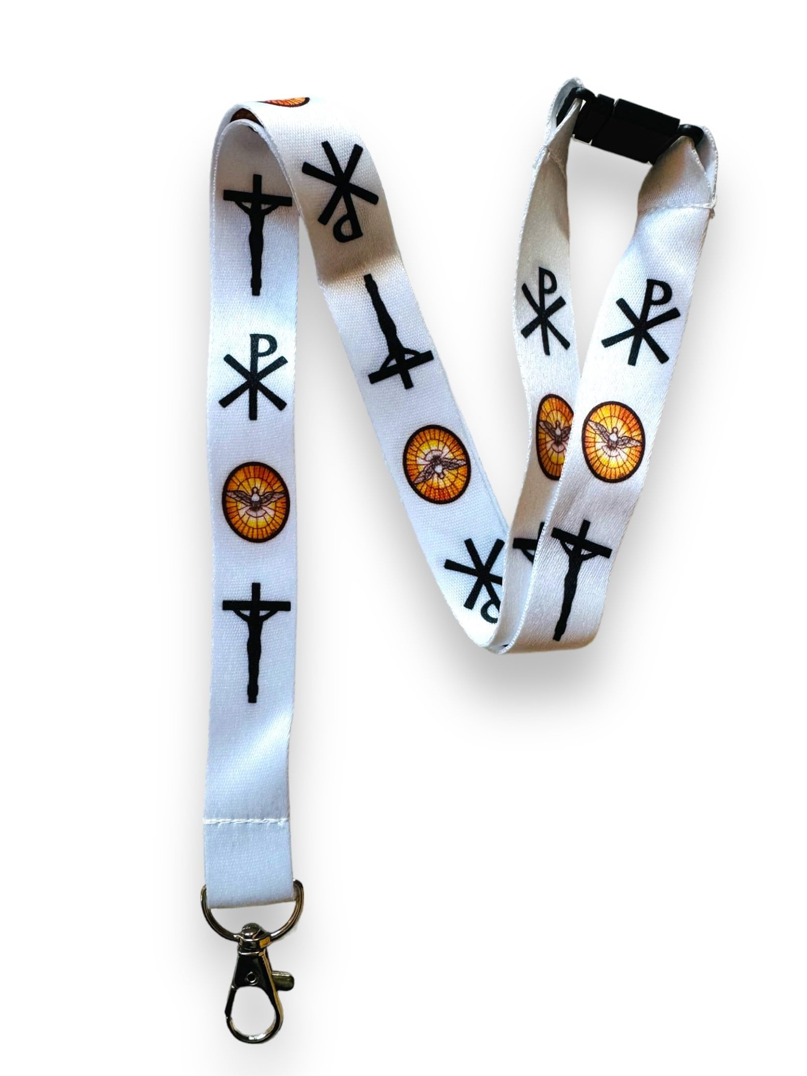 PAC Supplies Global Religious Lanyard/Badge Holder with Breakaway Clasp (Catholic)