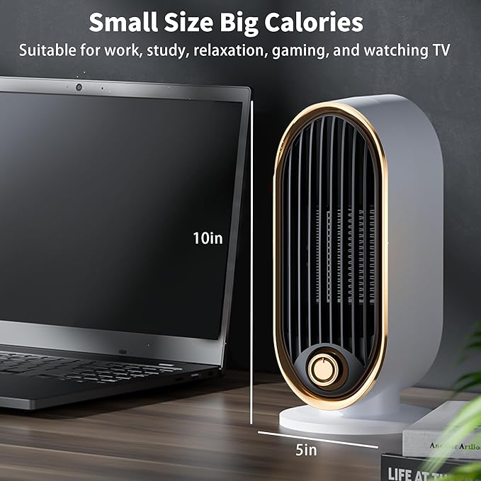 Calefactor Eléctrico Portátil 800W con Termostato y Protección miniatura 2