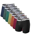 Mens underwear Rayon Boxer Briefs 7-Pack,Soft & Moisture Wicking with Fly Underwear for Man