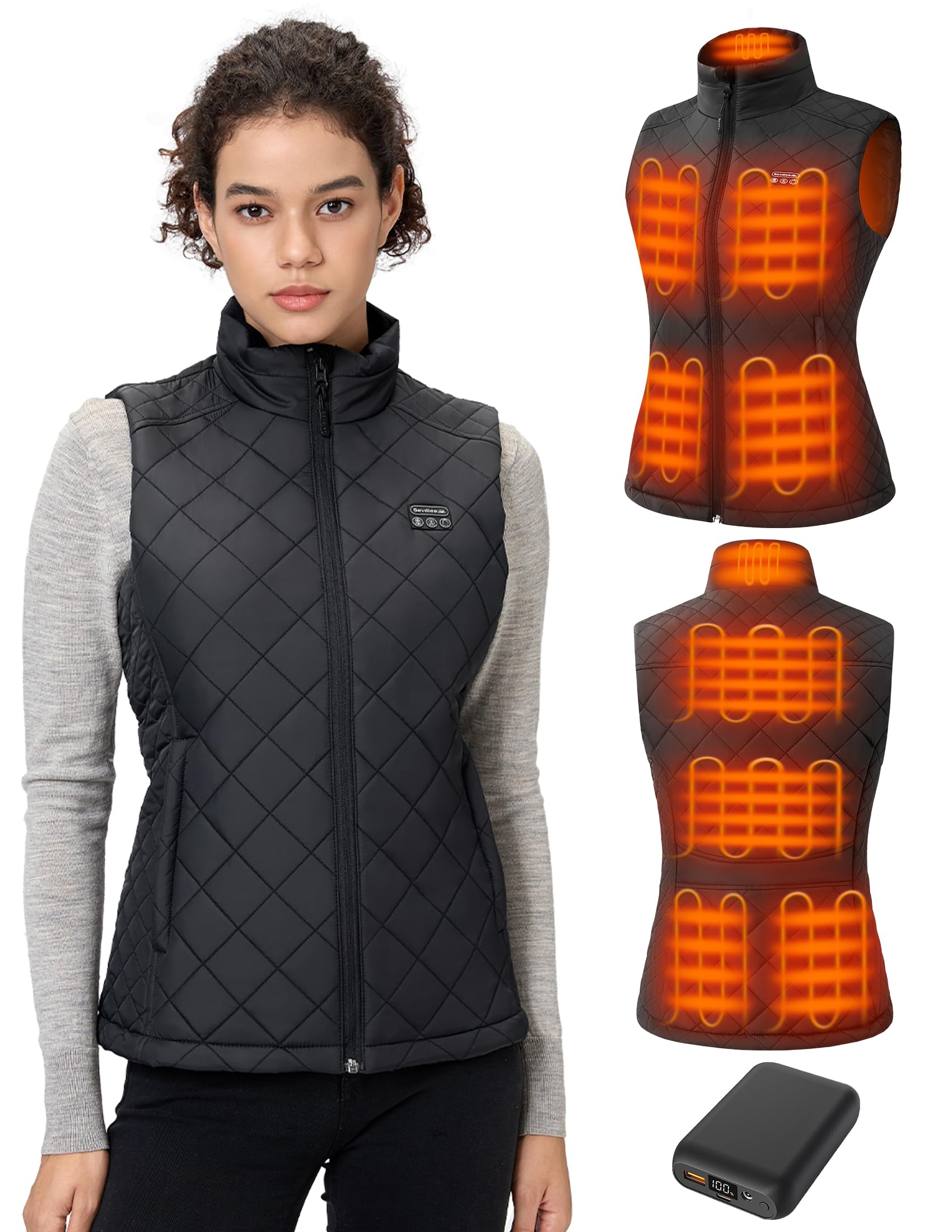 Sevdiea Women's Quilted Heated Vest