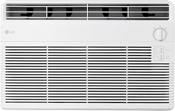 مكيف هواء نافذة LG 5،000 BTU ، يبرد 150 قدم مربع. 10 &times; 15 حجم الغرفة ، التشغيل الهادئ ، 2 سرعة التبريد والمروحة ، 2 - انحراف الهواء عن الطريق ، مرشح قابل للغسل ، 115 فولت