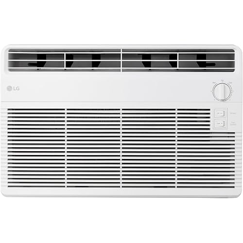 LG 5,000 BTU Window Air Conditioner, Cools 150 Sq.Ft. (10' x 15' Room Size), Quiet Operation, 2 Cooling & Fan Speeds, 2-Way Air Deflection, Washable Filter, 115V