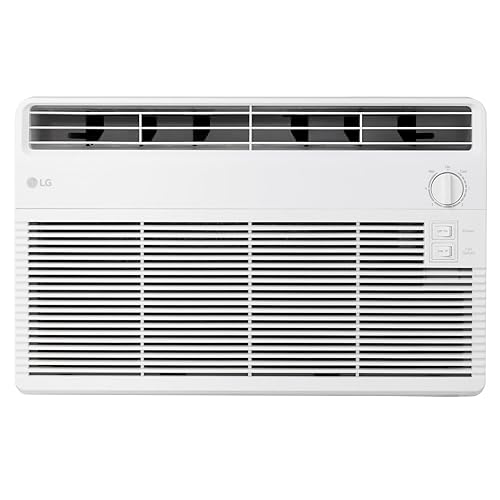 LG 5,000 BTU Window Air Conditioner, Cools 150 Sq.Ft. (10' x 15' Room Size), Quiet Operation, 2 Cooling & Fan Speeds, 2-Way Air Deflection, Washable Filter, 115V