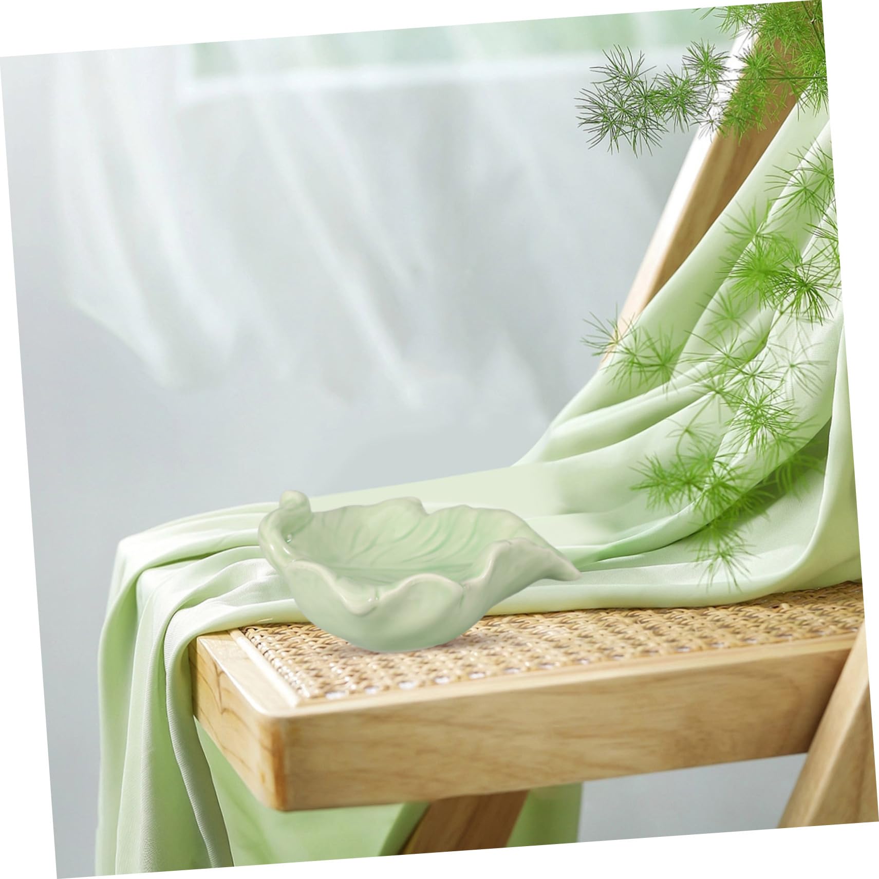 MAGICLULU Lot De 2 Porte- Auto-drainants en Céramique Motif Feuilles Rouille pour