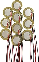 YQBOOM 10PCS 41mm Piezo Disc Transducers - Pre-Wired Contact Mic Sensors for Acoustic Guitar, Drum Triggers, CBG Pickup