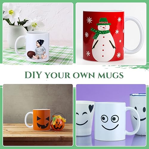 Miniatura 7 de Irenare Paquete de 30 tazas de sublimación a granel, tazas de café de sublimación de 11 onzas, taza blanca con revestimiento de cerámica en blanco