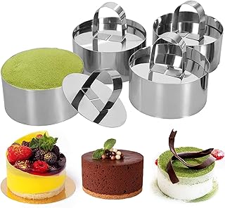 Coolchic Round Stainless Steel Cake Rings (3 x 3in