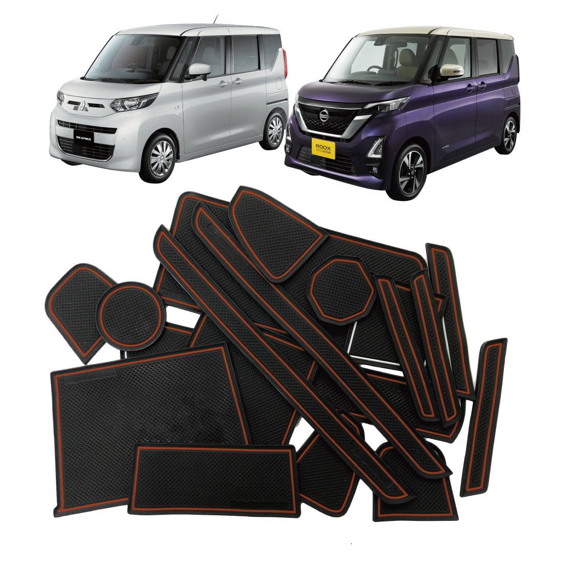 Amazon | 日産 ルークス (ROOX)専用 インテリアラバーマットVer2 