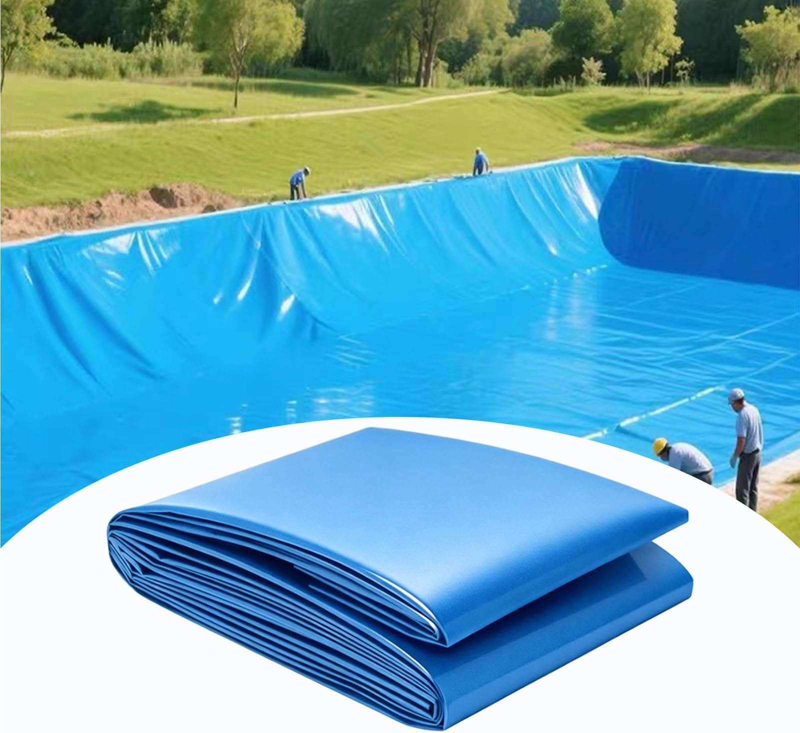 Lona Estanque Azul 4X12m, Membrana HDPE Impermeable