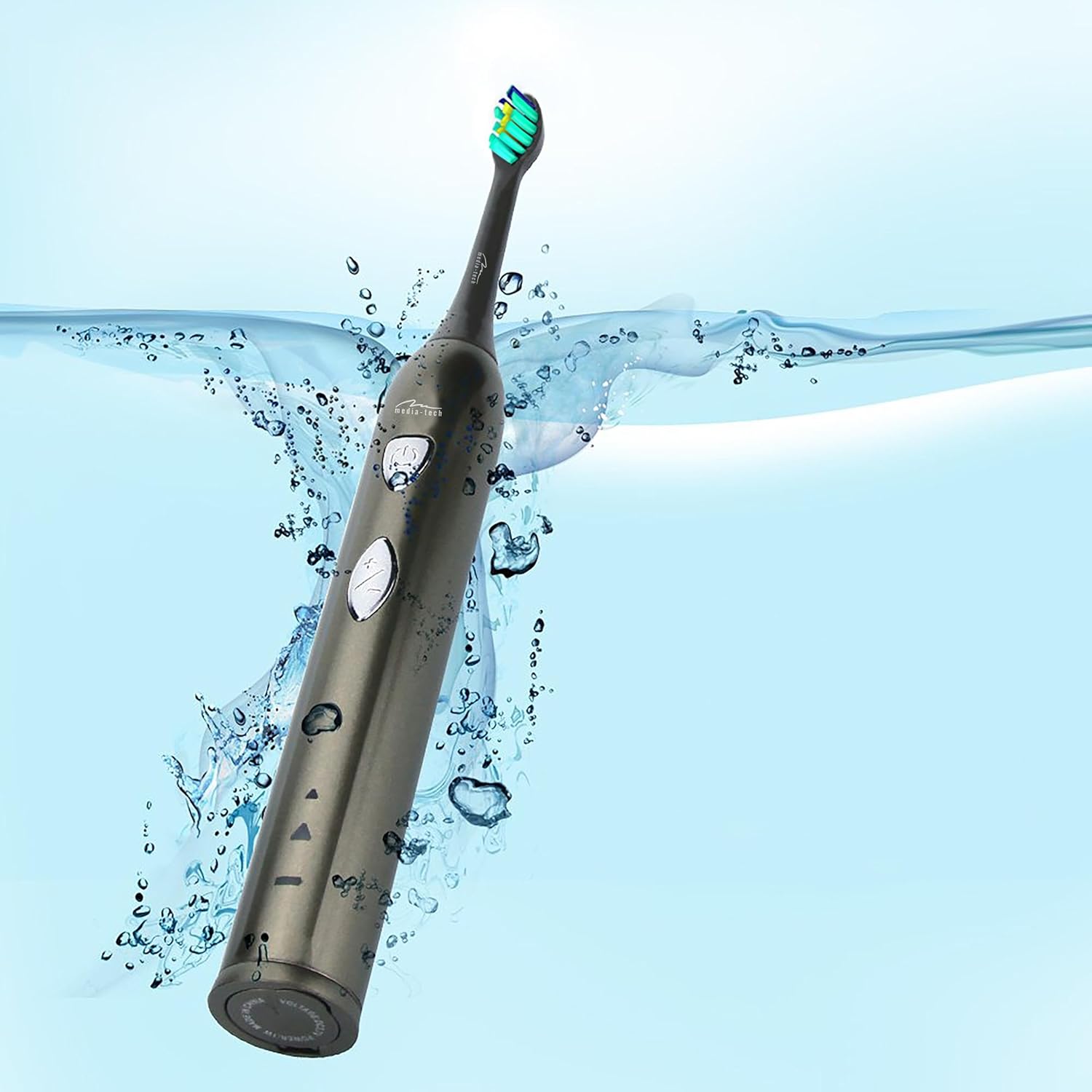 Media-Tech MT6510 Sonic Electric Toothbrush on charging base