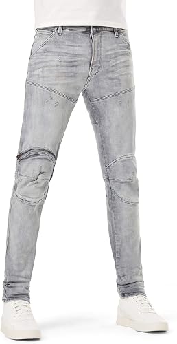 G-STAR RAW 5620 3D Zip Knee Skinny Jeans Homme, Gris (vintage oreon grey destroy