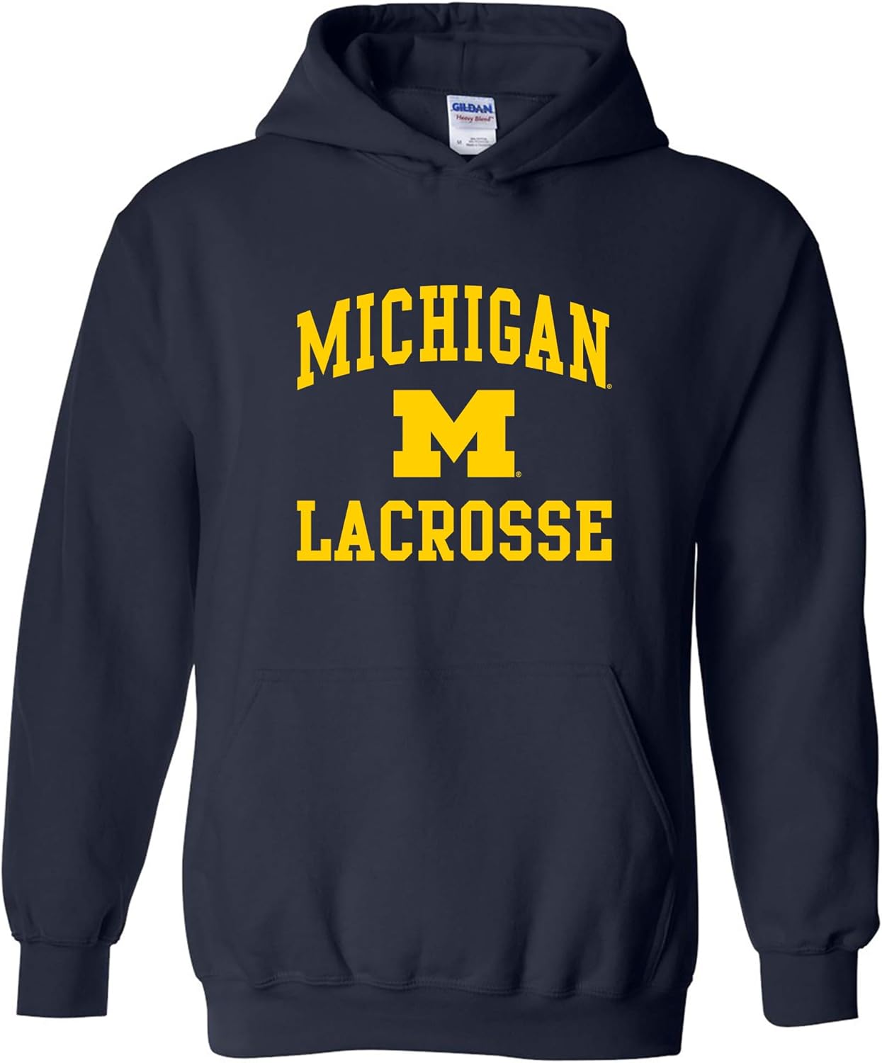 UGP Campus Apparel NCAA Arch Logo Lacrosse, Team Color Hoodie, College, University