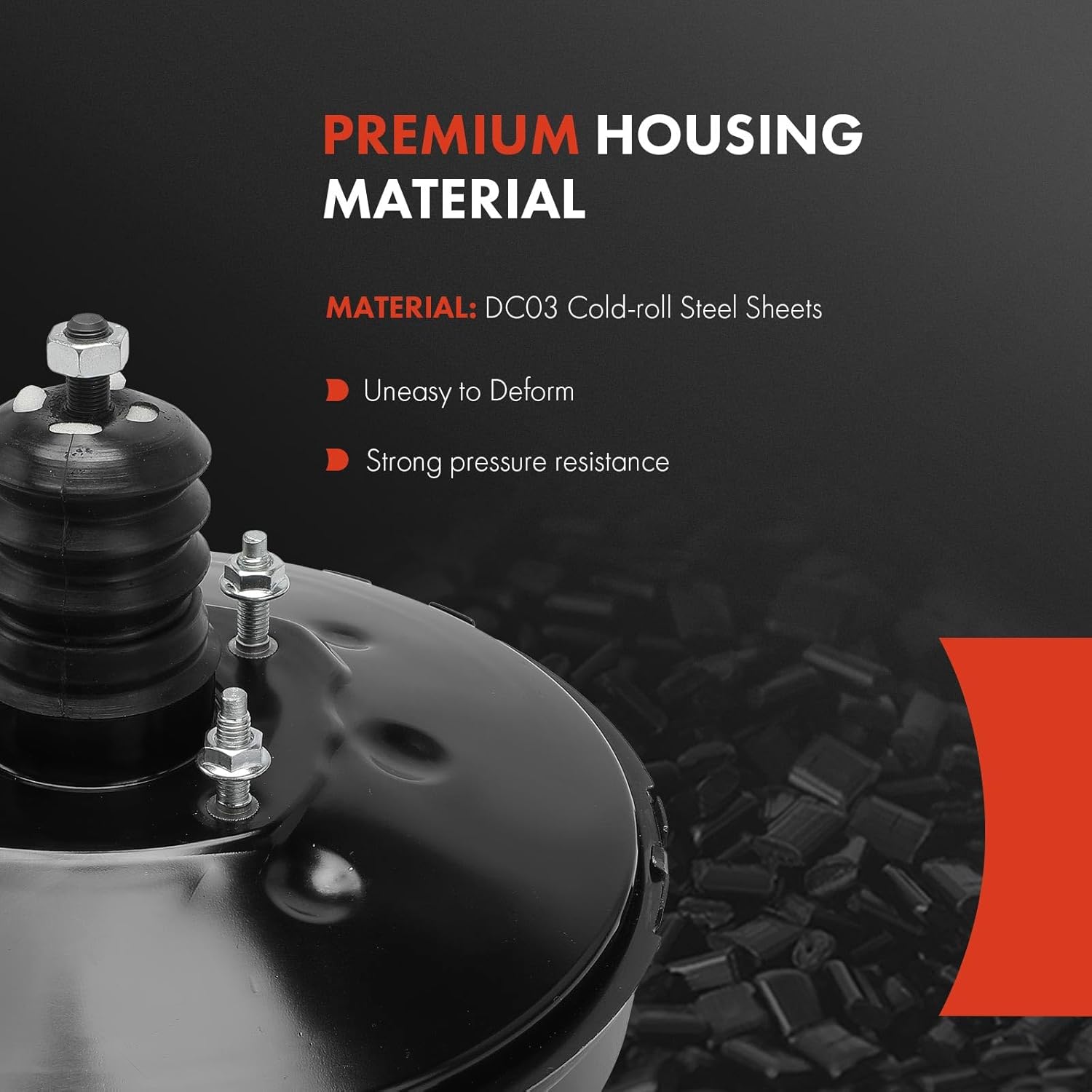 A-Premium Vacuum Power Brake Booster Compatible with Nissan Versa 2012-2019, Versa Note 2014-2019, 1.6L, Without Master Cylinder