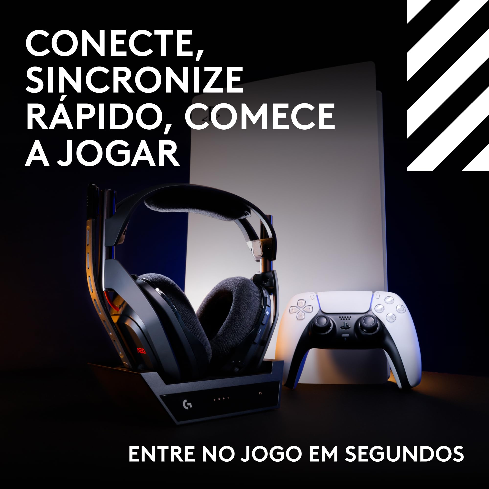 Headset Gamer Sem Fio Logitech G Astro A50 LIGHTSPEED + Base