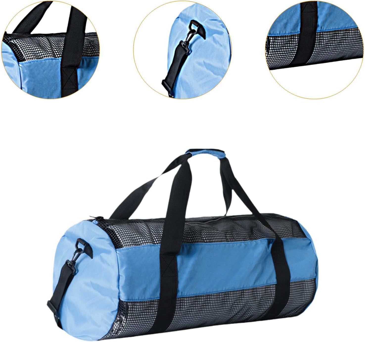 Mesh Diving Duffle Bag Equipment,Zipper Dive Duffel Bag, Diving Gear Tote for Beach Water Sports Underwater Surfing,