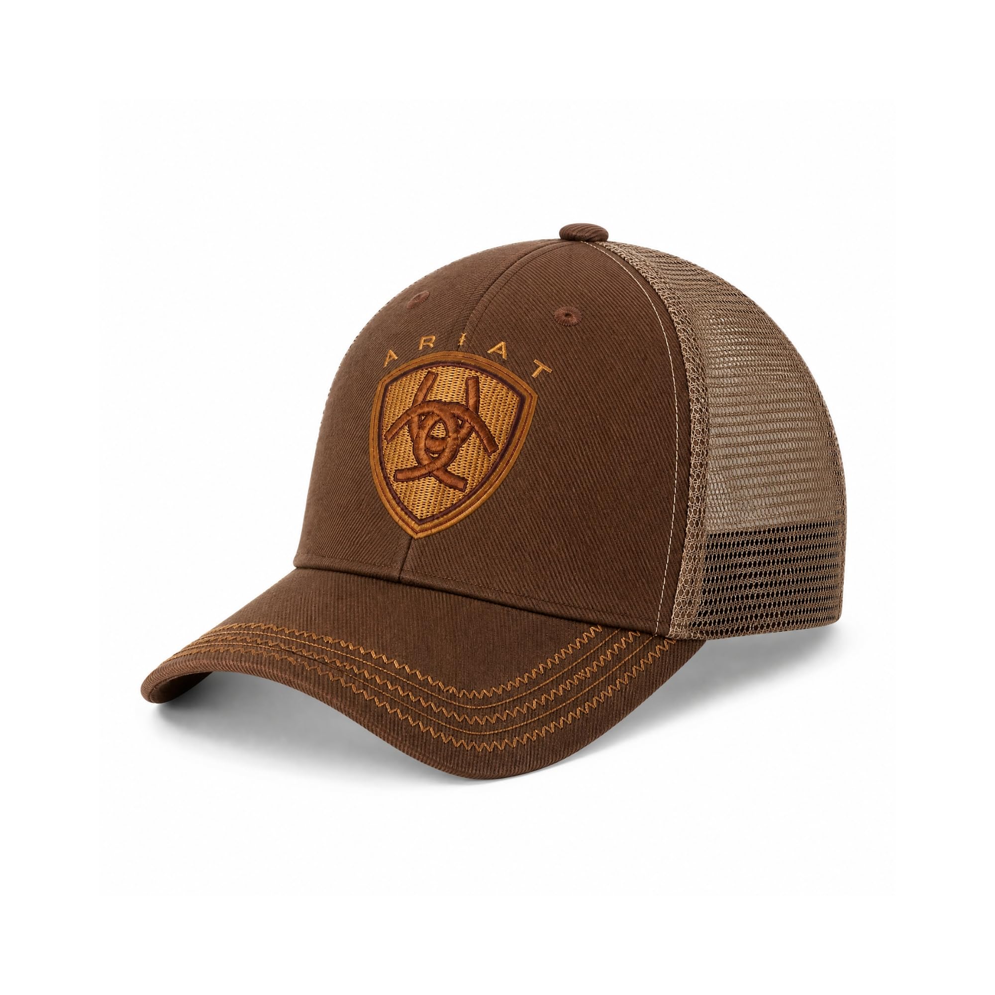ARIAT Men's Oilskin Mesh Hat - Brown - One Size