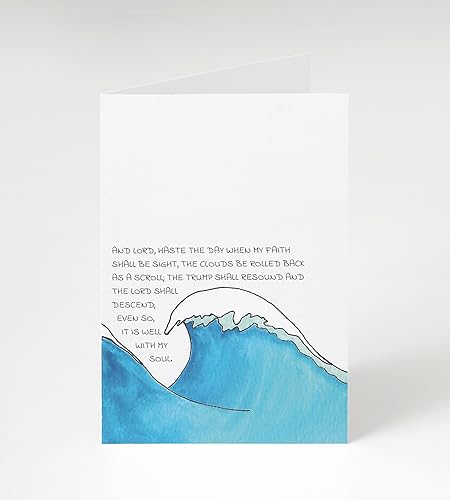 Miniatura 5 de Hymns By Hannah - Juego de 4 tarjetas de notas con sobres y sellos adhesivos para sobres, 4 x 6 pulgadas, interior en blanco, reimpresiones de arte