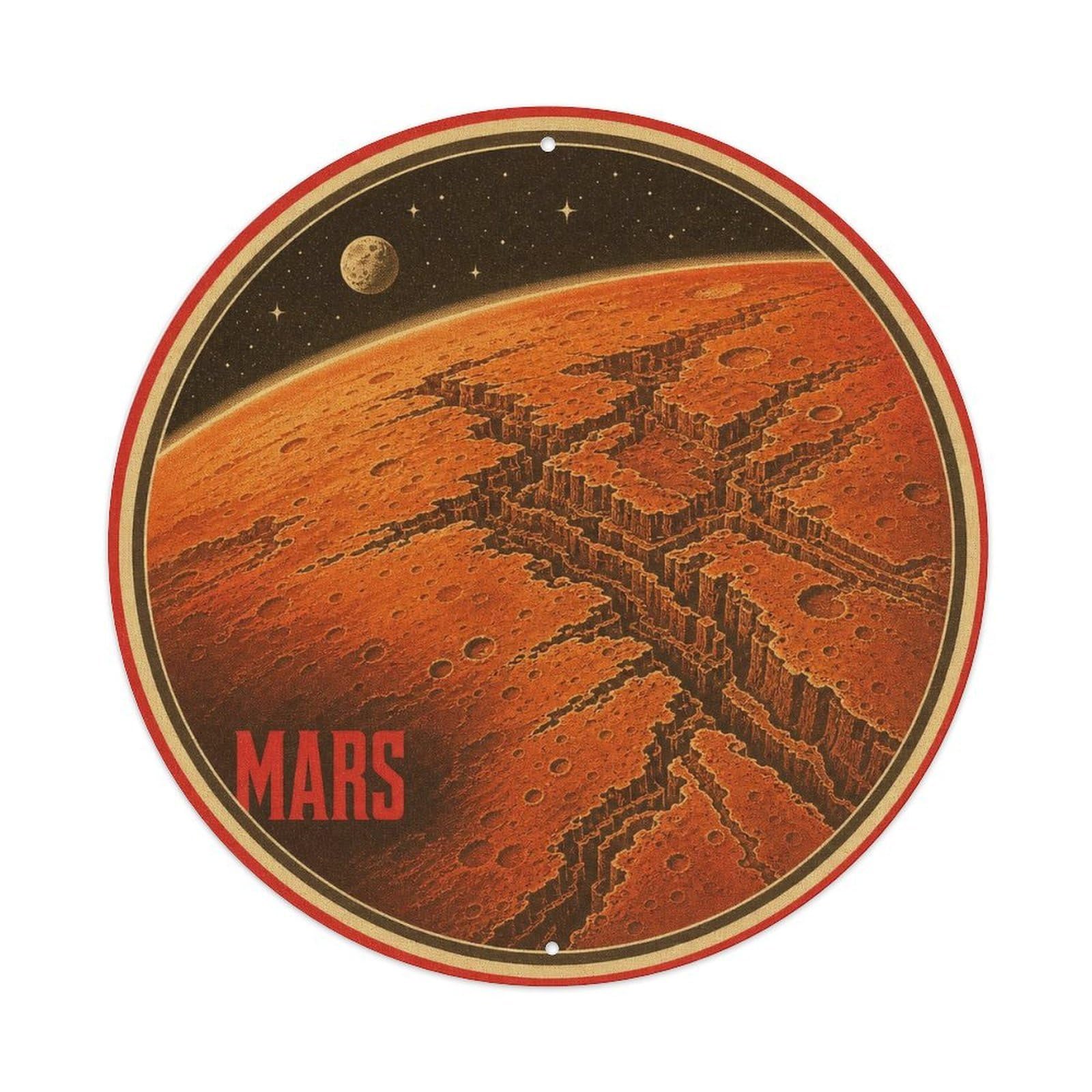 Deep Space Mars Desert World Universe Astronomy Metal Tin Sign