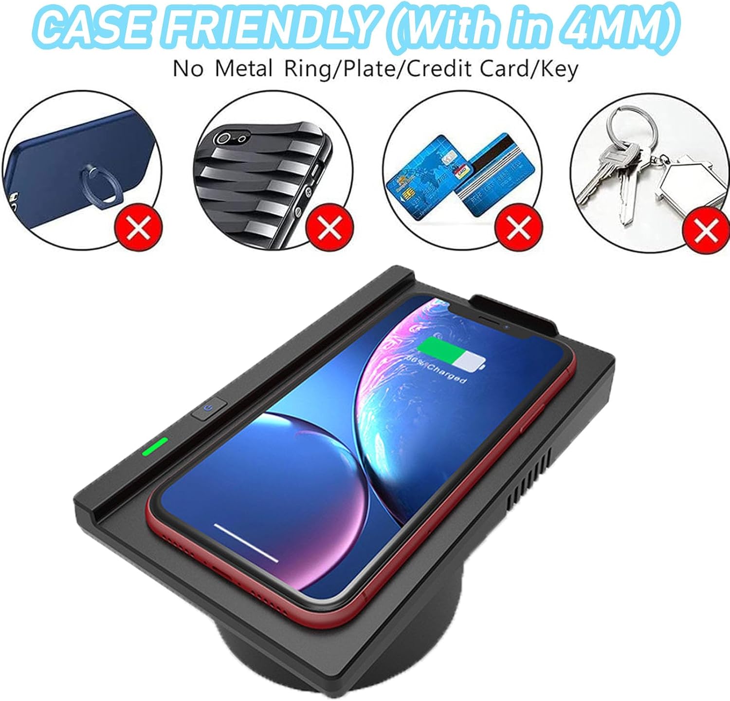 CenNa Wireless Car Charger with 10w Wireless Fast Charging for BMW X5 (2014 2015 2016 2017 2018) X6 (2015 2016 2017 2018 2019) All Models Accessory 2023 New