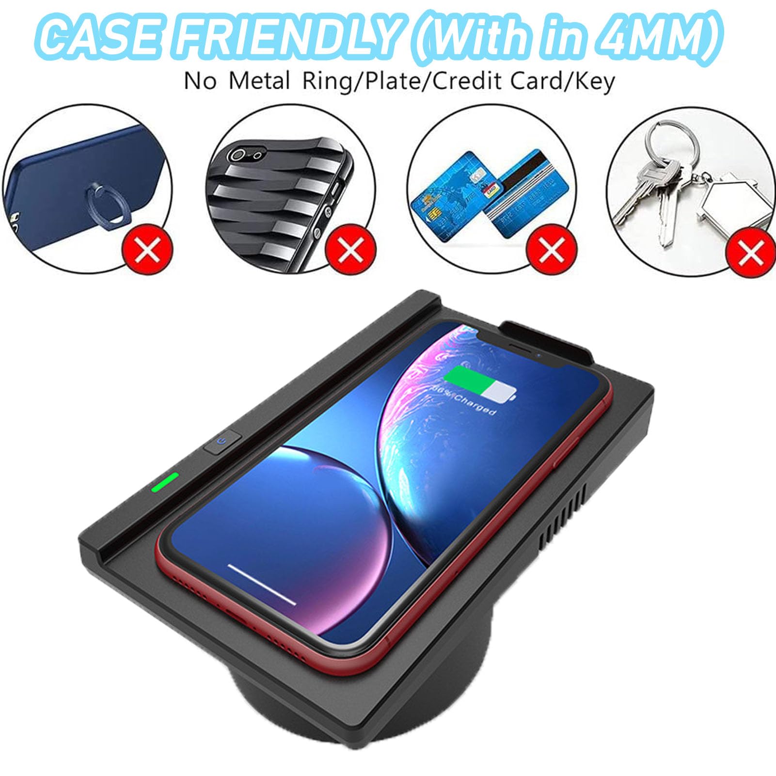 Caricabatterie Wireless per Auto 2023 Nuovo per B-MW X5 X6 Pannello Accessorio Console Centrale Regalo per la Famiglia