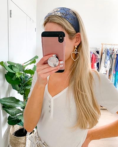 Miniatura 6 de AKTVSHOW Diademas bohemias para cabello corto, bandas anchas antideslizantes para entrenamiento, deportes, accesorios para el cabello de yoga