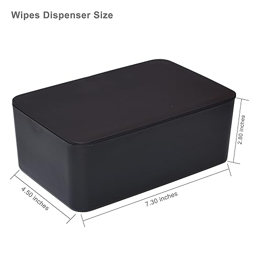 Miniatura 2 de Dispensador de toallitas para pañales, caja de almacenamiento de pañales, soporte dispensador de toallitas húmedas con tapa para el hogar, oficina,