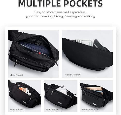 Miniatura 2 de FREETOO Riñonera para hombre y mujer con correa ajustable para entrenamiento viajes casual correr senderismo ciclismo