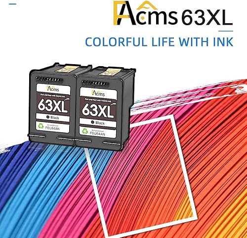 Miniatura 8 de Cartucho de tinta negro 63xl remanufacturado de repuesto para HP 63 63XL para HP OfficeJet 3830 5255 5258 Envy 4520 4512 4513 4516 DeskJet 1112 1110