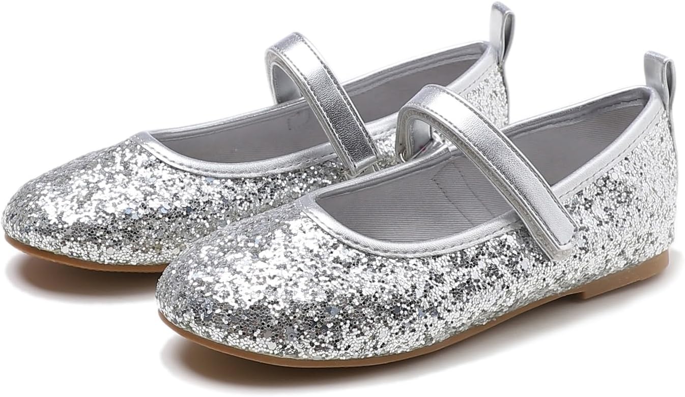 Silver Glitter Loop Maryjane