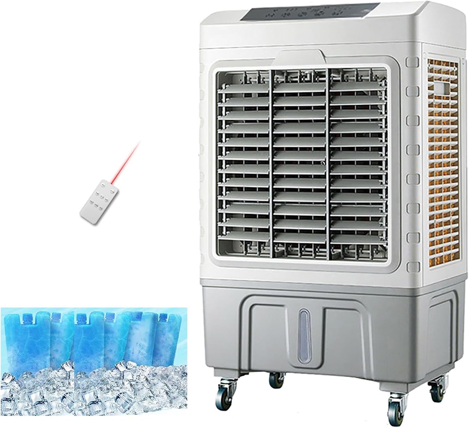 ZHENCHAO Portable Air Conditioner, 3-in-1 Evaporative Cooler with Remote, Oscillating Swamp Cooler & Humidifier, 7.5H Timer for Bedroom Office