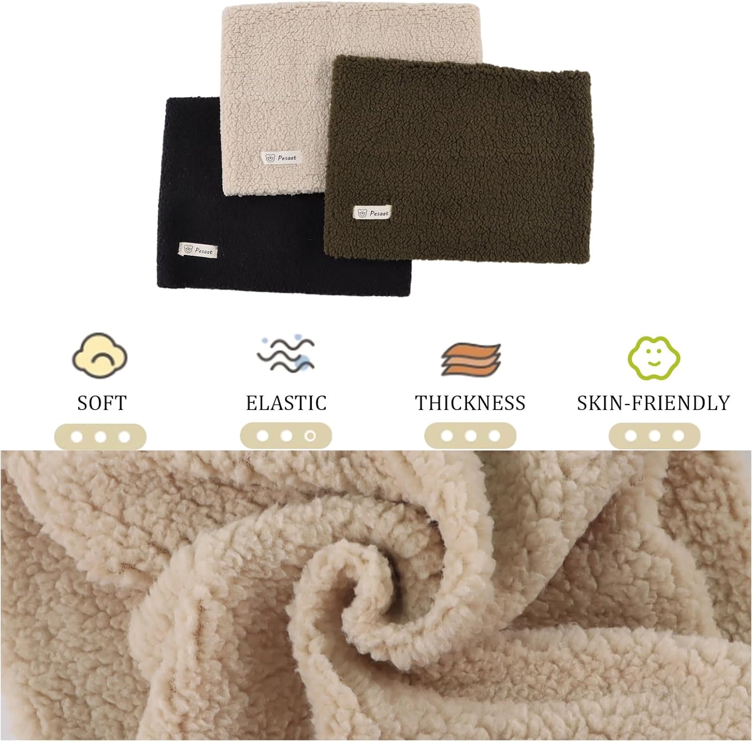 Zsedrut Fleece Warm Kids Scarf Thick Velvet Boys Girls Round Scarves Toddler Kids Winter Neck Warmer - Image 6