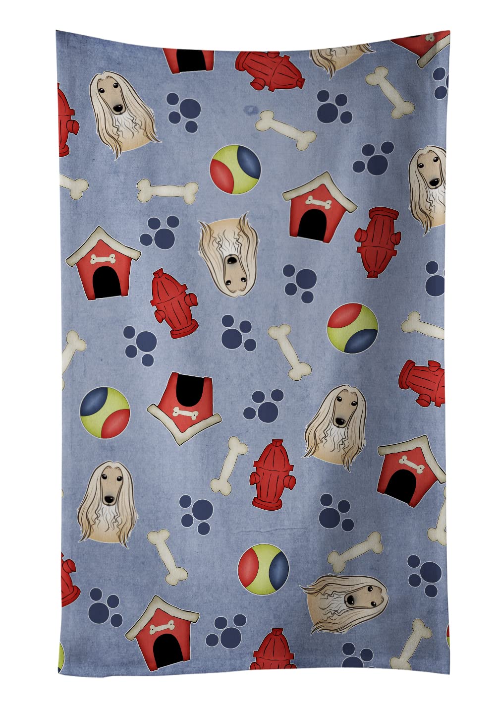 Torchon de cuisine Afghan Hound tissu multicolore linge de maison BB4023KTWL