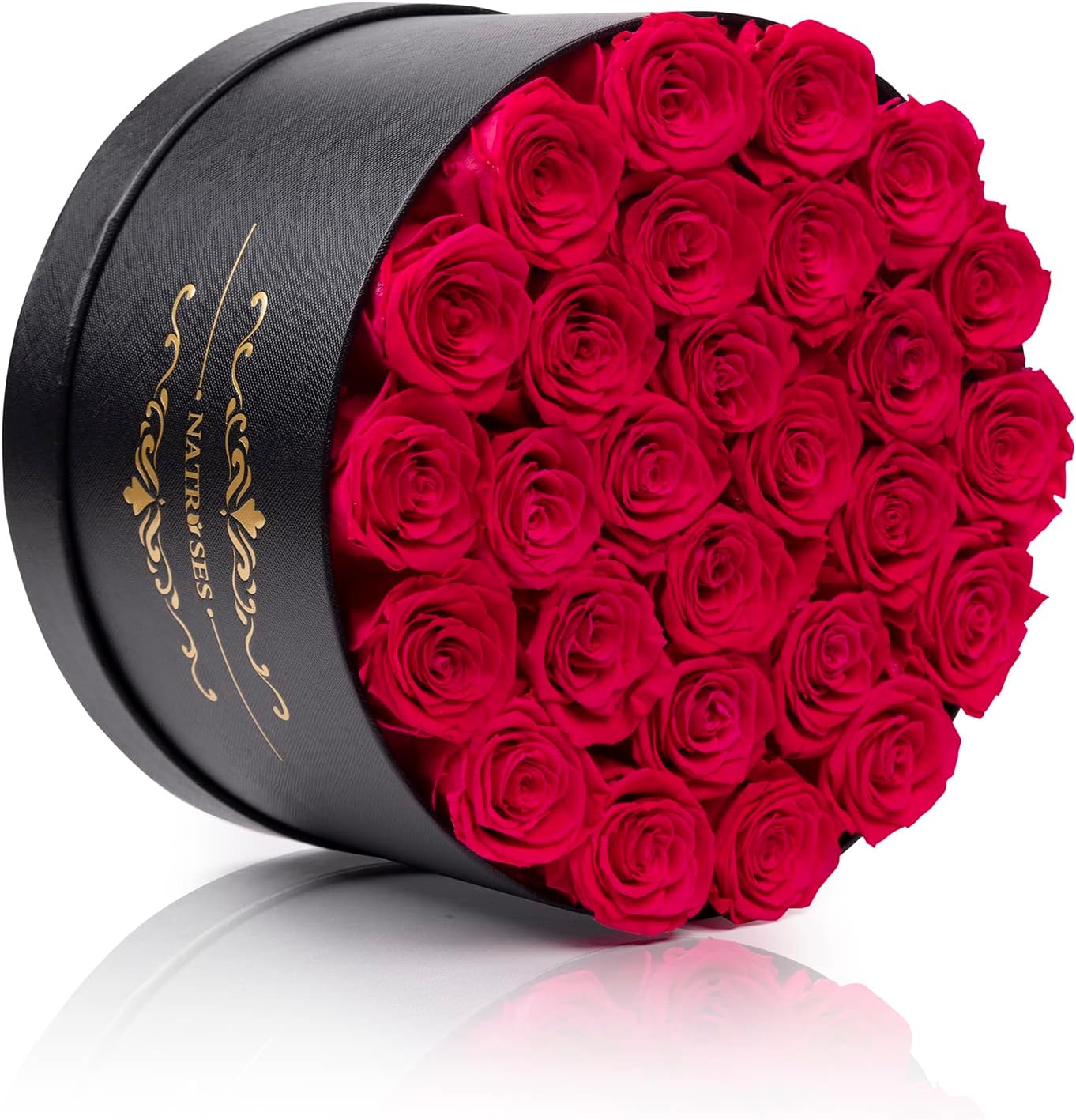NATROSES 27 Piece Forever Preserved Roses in a Box, Preserved Flowers for Delivery Birthday, Flowers Gifts for Mothers Day, Hot Pink - Image 3