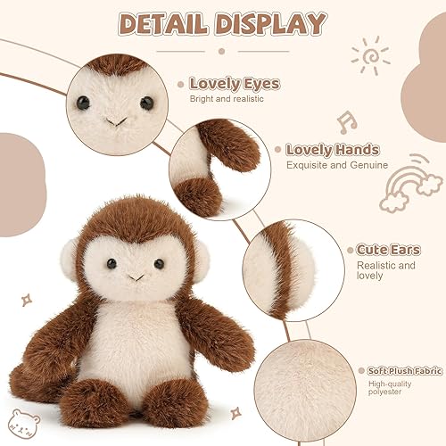 Miniatura 45 de Capybara - Peluche suave y lindo de 6 pulgadas, almohada de peluche Capybara, regalo de cumpleaños, Navidad, día de San Valentín, para niños y novia