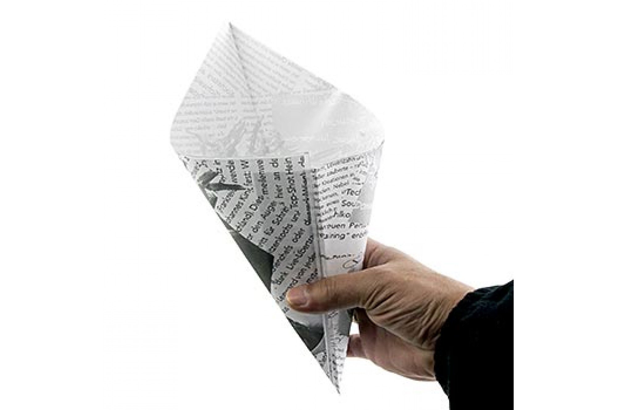 Fish & Chips-/Pommes Frites-Tüten, mit Zeitungspapierdruck, 21cm, 1.050 St