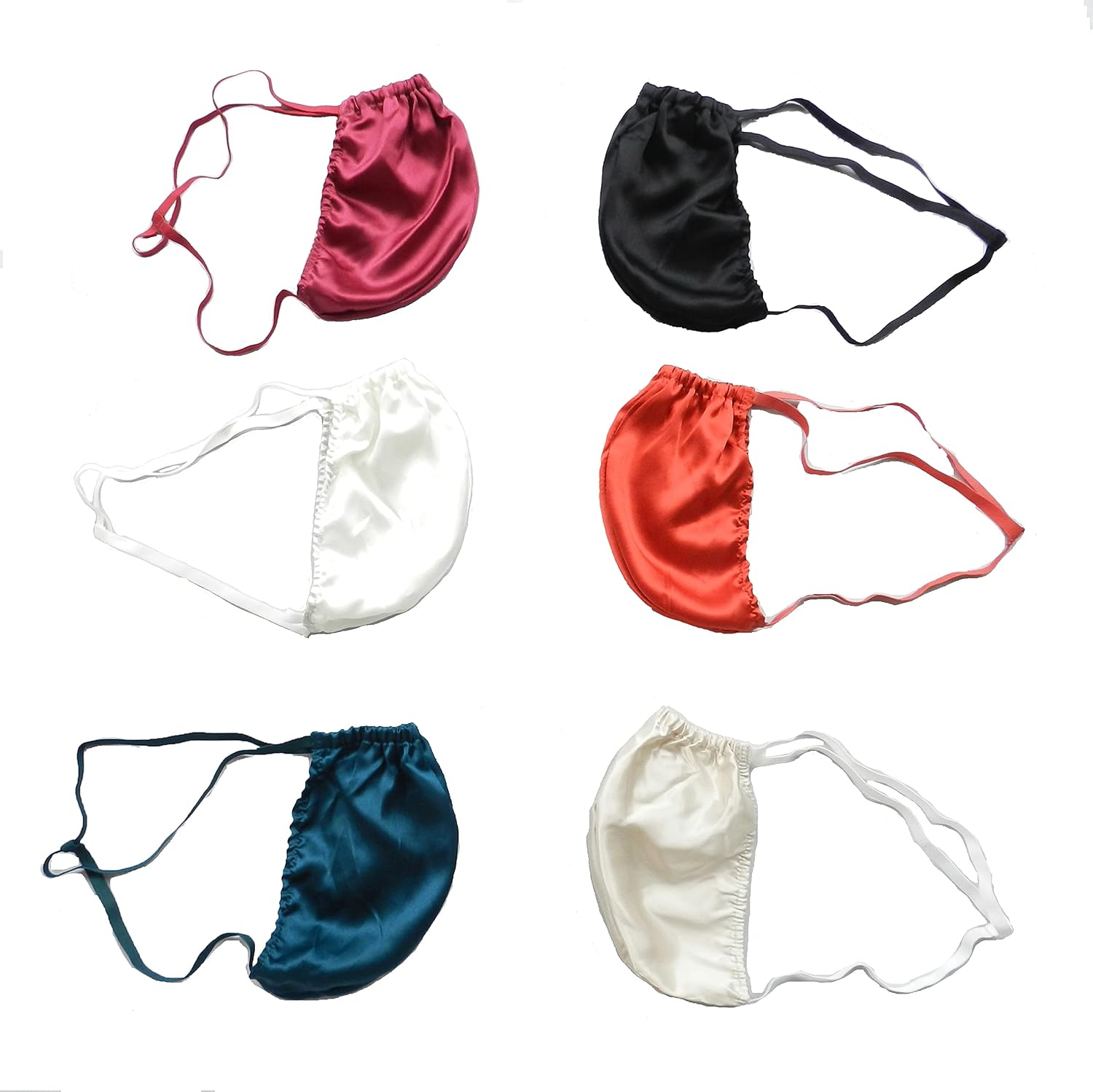 Mens Silk String Underwear Briefs sexy One Size 6 Pairs In One Economic Pack