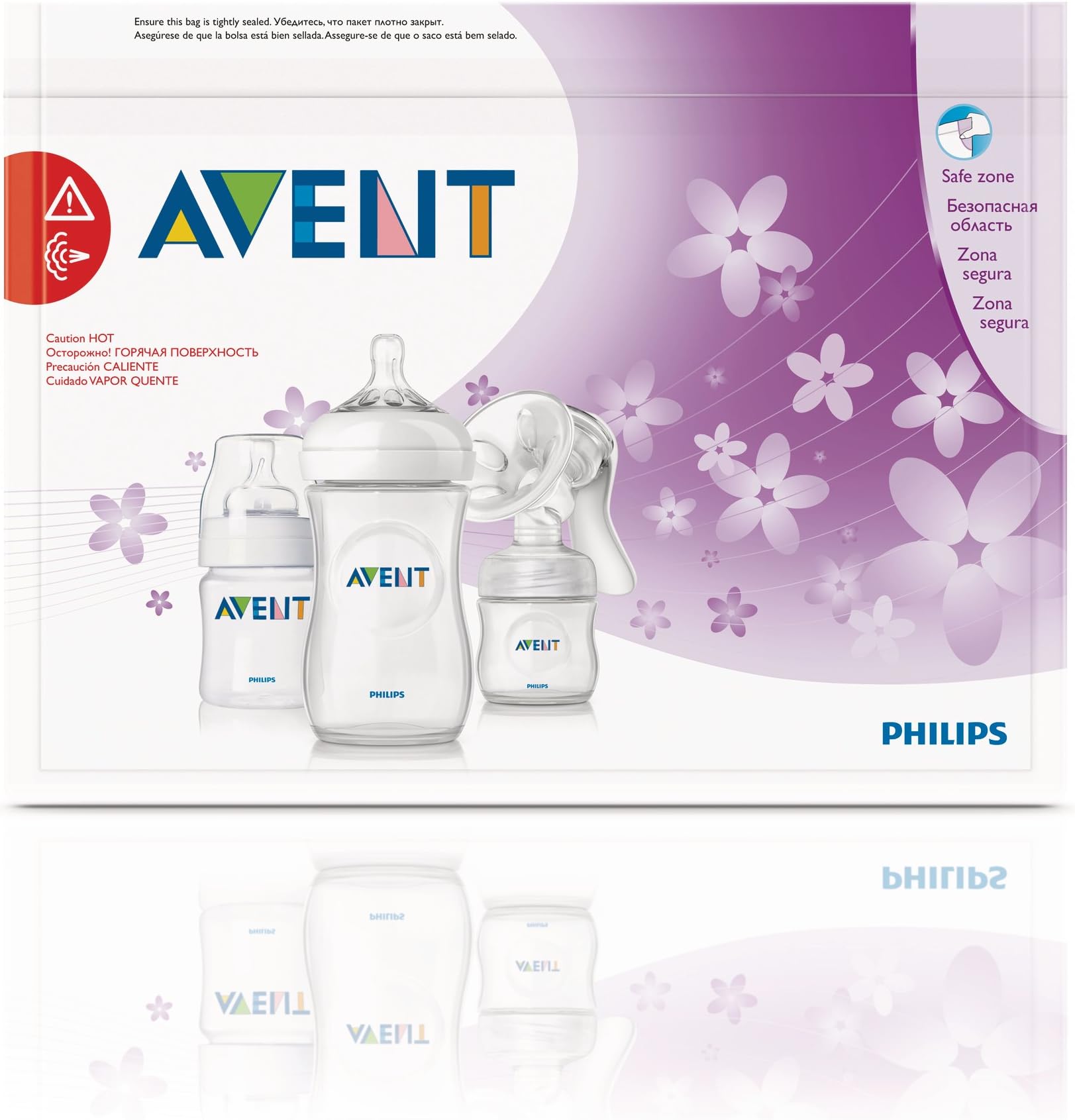 AVENT Philips Microwave Sterilizing Bags, Clear, 5 Count