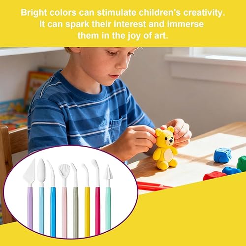 Miniatura 2 de Juego de arcilla polimérica de secado al aire, 64 colores con 11 herramientas de escultura, 100 bolsas de almacenamiento, molde de silicona,