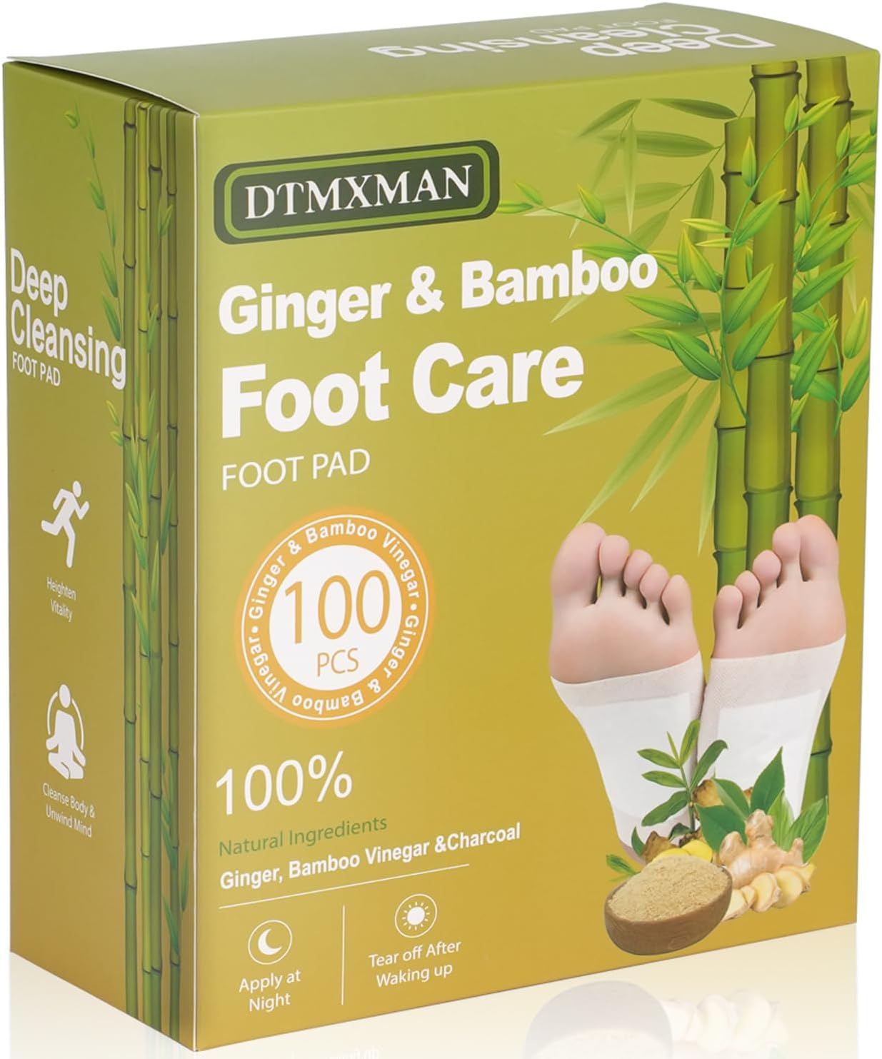 100 Packs Ginger Foot Pads, Natural Cleansing, Promoting Sleeping, Suitable for Daily Relaxation Foot Paches 100 Packs Ginger Foot Pads, Natural Cleansing, Promoting Sleeping, Suitable for Daily Relaxation Foot Paches