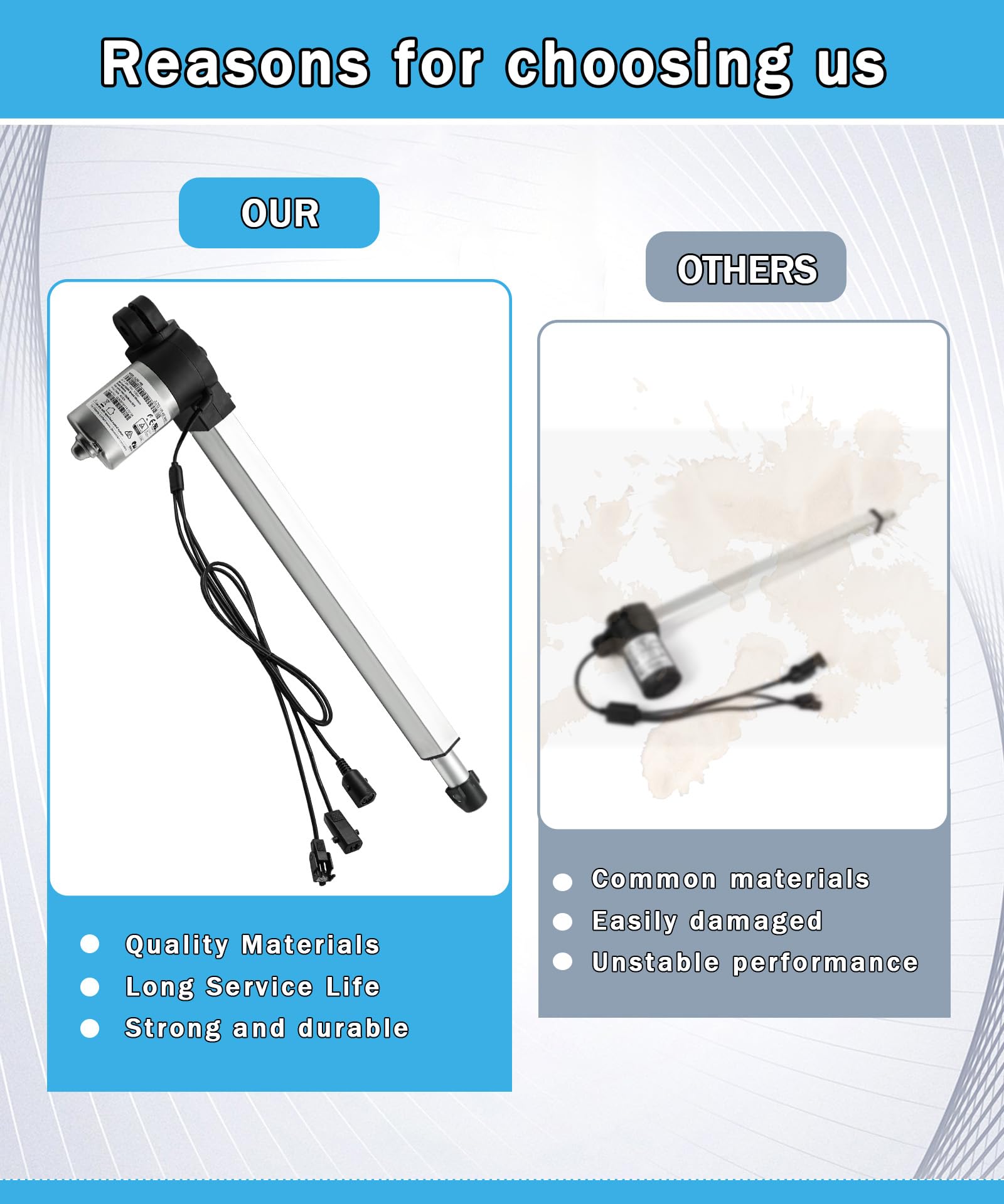 Modelo de motor JLDQ.19B.495.344Z01 Piezas de repuesto para actuador lineal para sillas elevadoras eléctricas reclinables, repuesto para JLDQ.19B.495.344Z